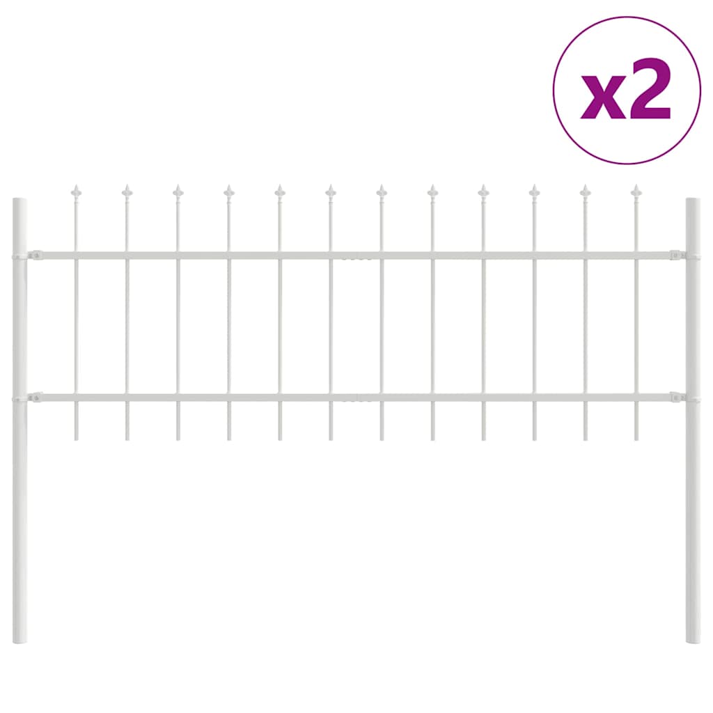 Recinzione per Giardino 2 pcs Bianco 3,4 x 0,6 m | homemem39