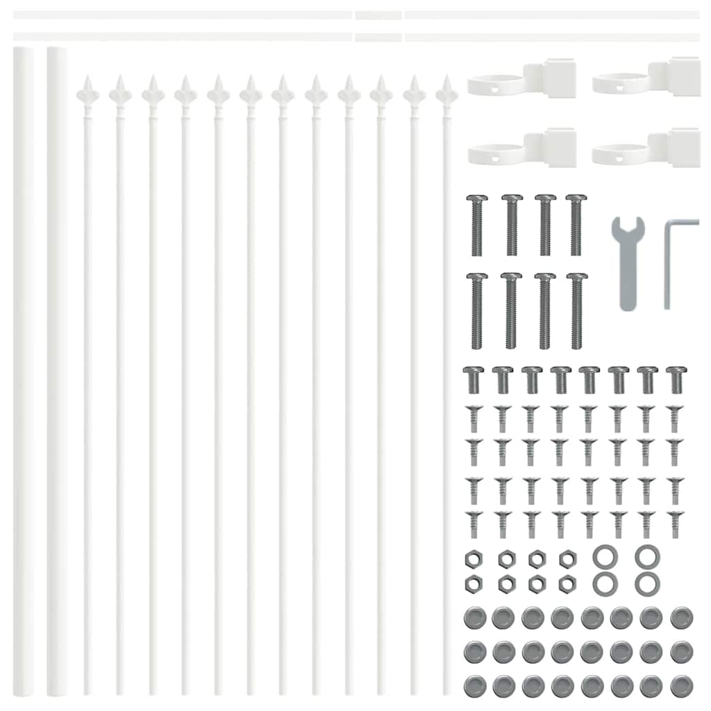 Recinzione per Giardino 2 pcs Bianco 3,4 x 0,6 m | homemem39