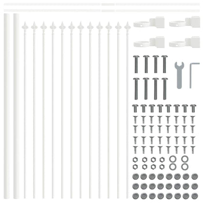Recinzione per Giardino 2 pcs Bianco 3,4 x 0,6 m | homemem39