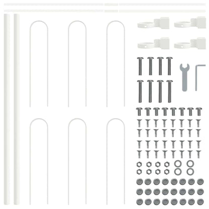 Recinzione per Giardino 2 pcs Bianco 3,4 x 0,6 m