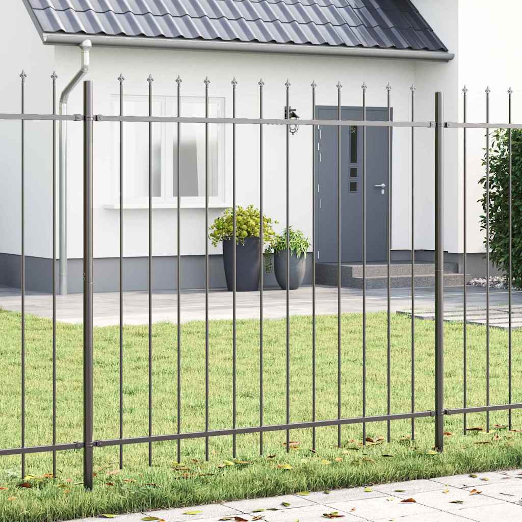 Recinzione per Giardino 4 pcs Grigio 6,8 x 1,5 m