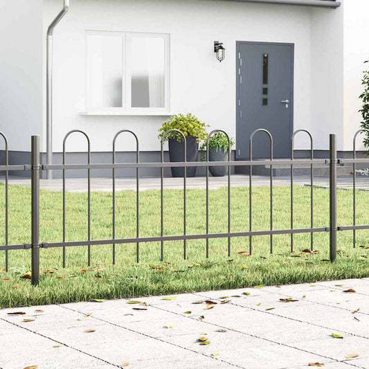 Recinzione per Giardino 4 pcs Grigio 6,8 x 0,6 m | homemem39