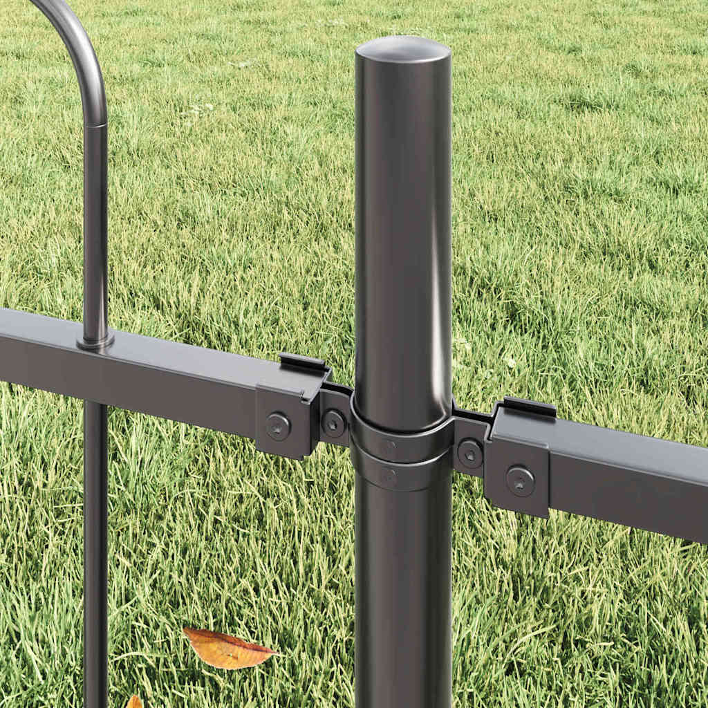 Recinzione per Giardino 4 pcs Grigio 6,8 x 0,8 m | homemem39