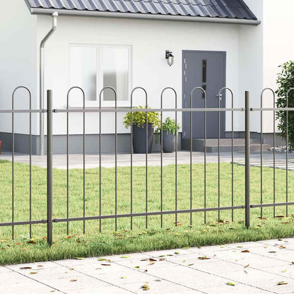 Recinzione per Giardino 4 pcs Grigio 6,8 x 0,8 m | homemem39