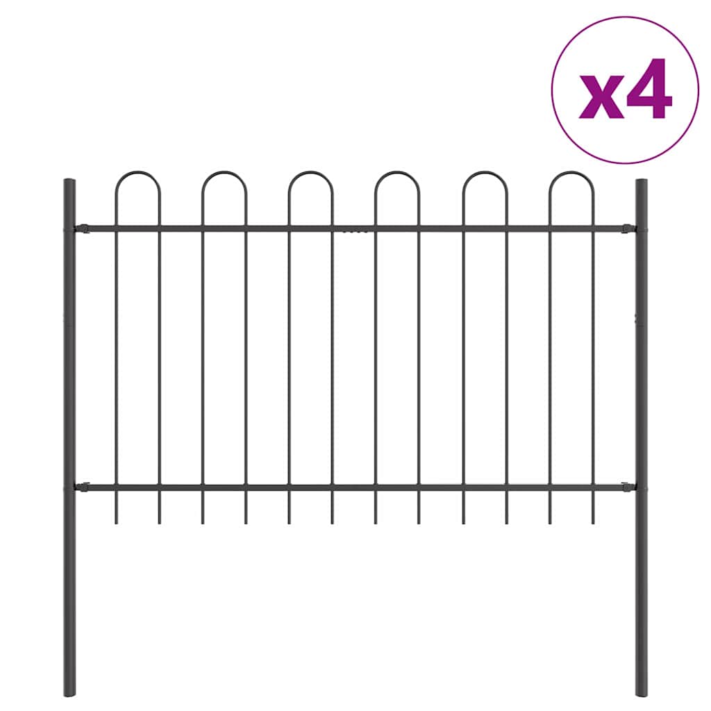 Recinzione per Giardino 4 pcs Grigio 6,8 x 1 m | homemem39