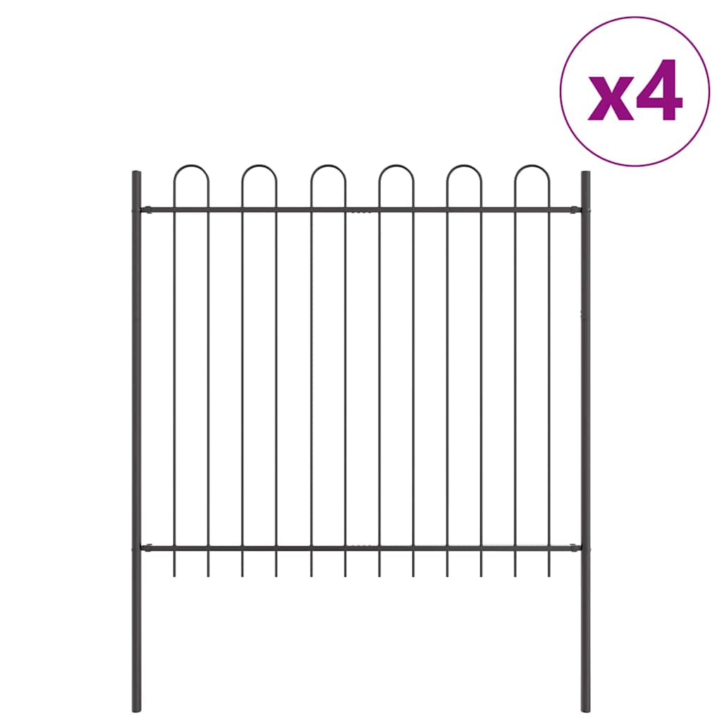 Recinzione per Giardino 4 pcs Grigio 6,8 x 1,5 m | homemem39