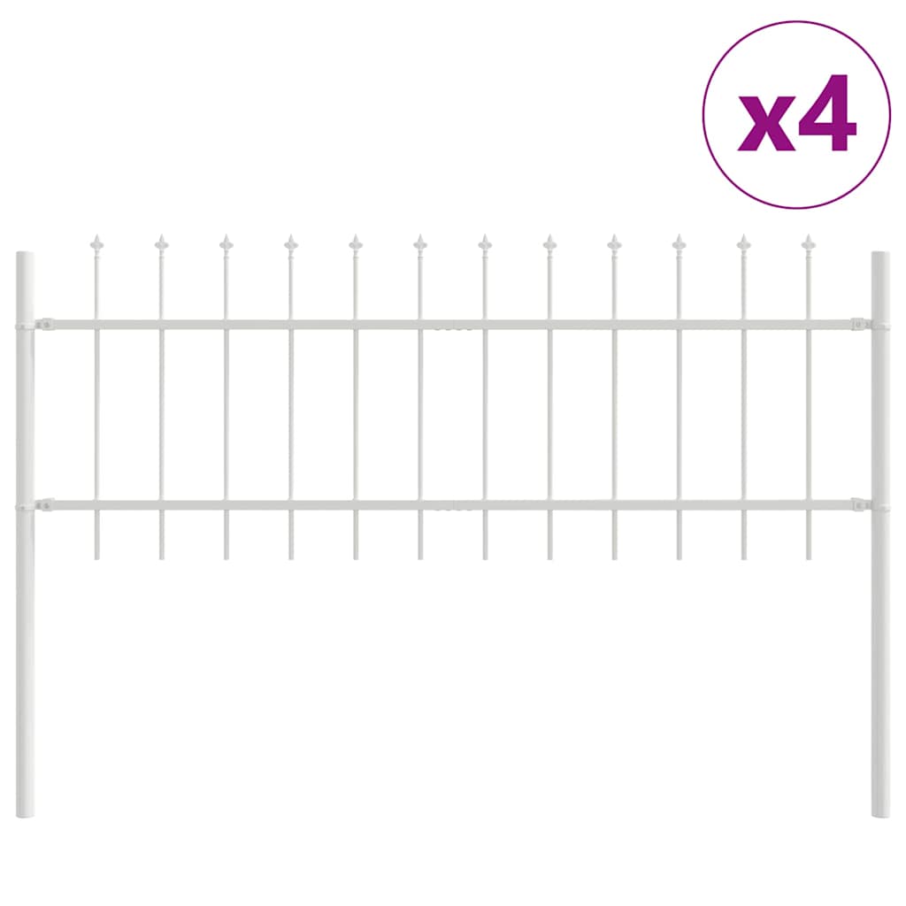 Recinzione per Giardino 4 pcs Bianco 6,8 x 0,6 m | homemem39