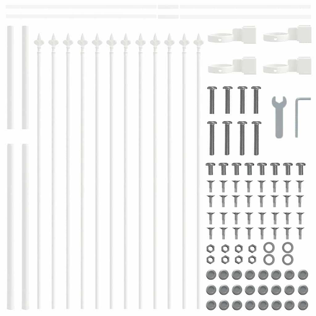 Recinzione per Giardino 4 pcs Bianco 6,8 x 0,8 m | homemem39