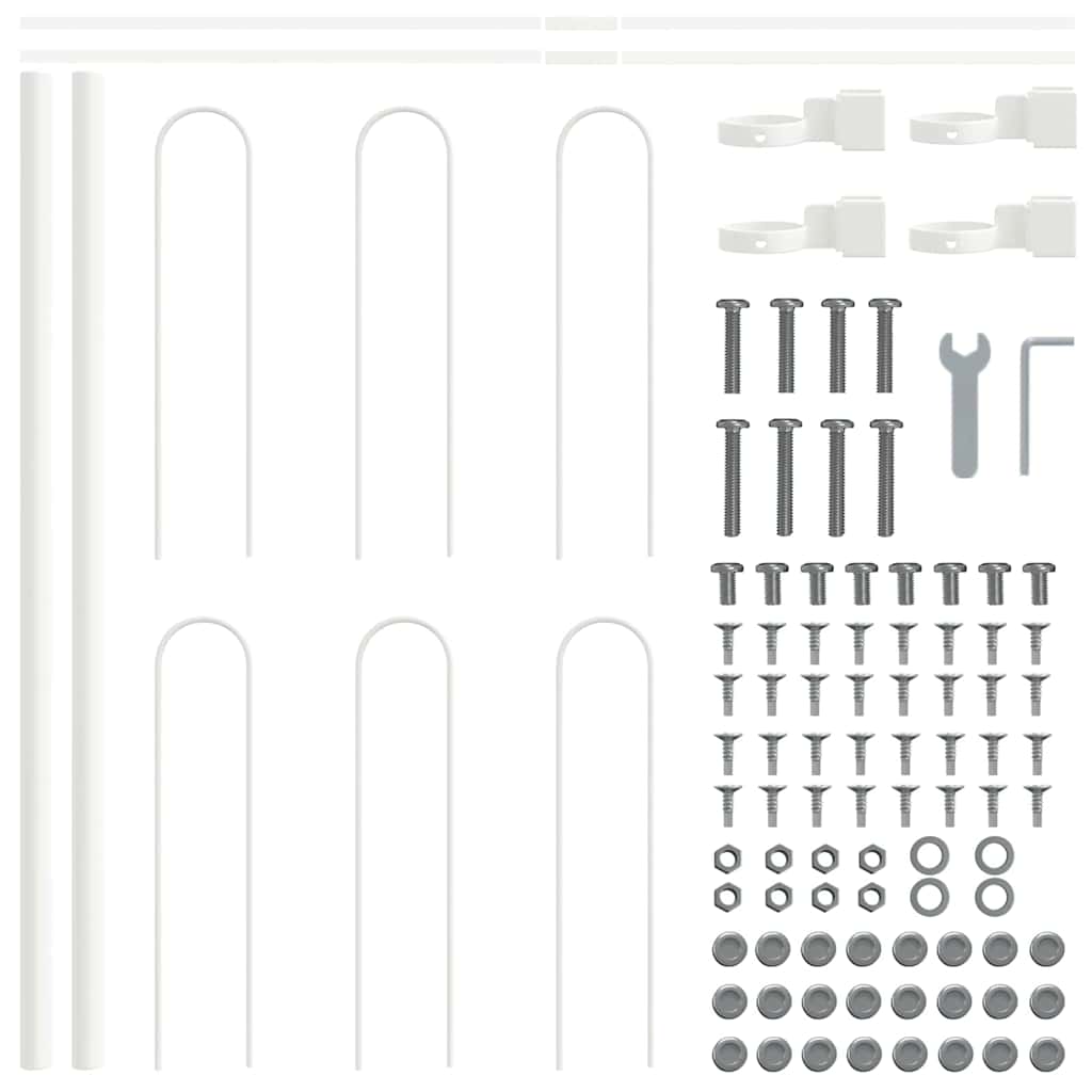 Recinzione per Giardino 4 pcs Bianco 6,8 x 0,6 m