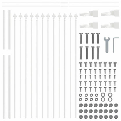 Recinzione per Giardino 6 pcs Bianco 10,2 x 1 m | homemem39