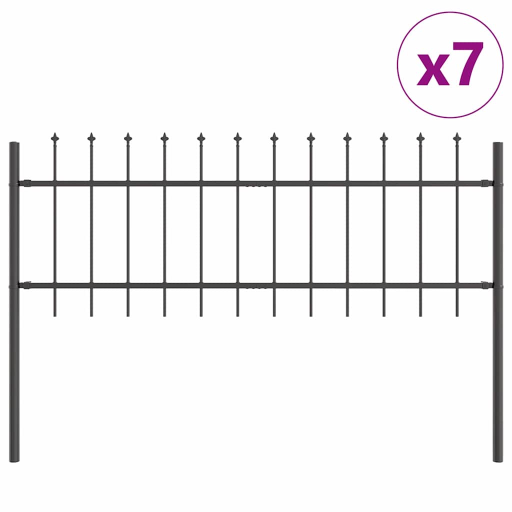 Recinzione per Giardino 7 pcs Grigio 11,9 x 0,8 m | homemem39