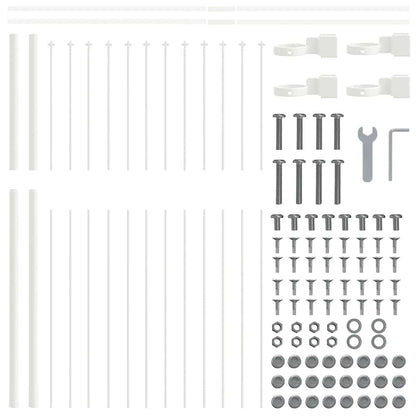 Recinzione per Giardino 7 pcs Bianco 11,9 x 1,5 m