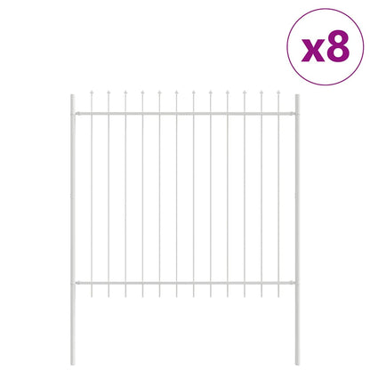 Recinzione per Giardino 8 pcs Bianco 13,6 x 1,5 m