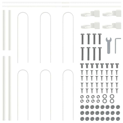 Recinzione per Giardino 8 pcs Bianco 13,6 x 0,8 m