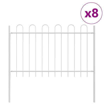 Recinzione per Giardino 8 pcs Bianco 13,6 x 1 m