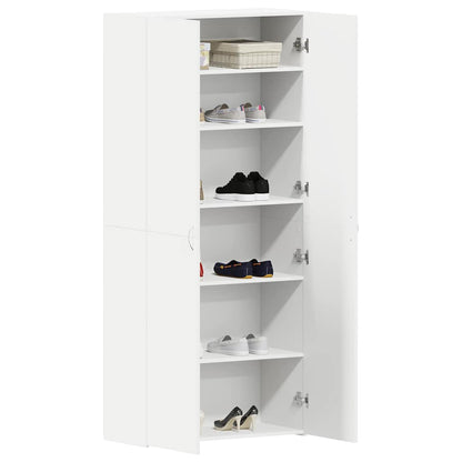 Mobile per scarpe Bianco 80 x 35.5 x 180 cm Legno multistrato