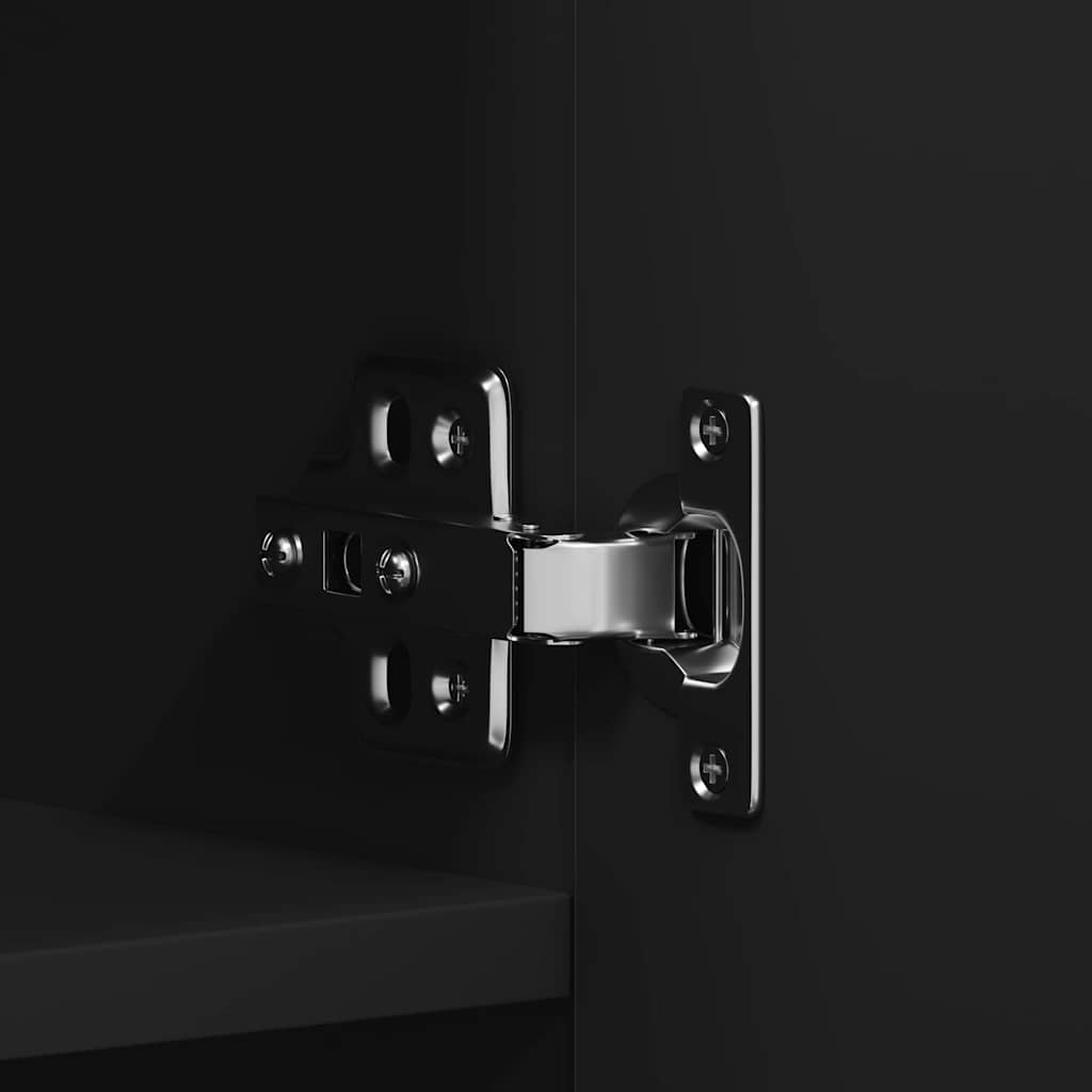 Mobile per scarpe Nero 80 x 35.5 x 180 cm Legno multistrato