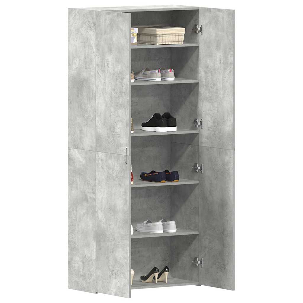 Mobile per scarpe Grigio 80 x 35.5 x 180 cm Legno multistrato