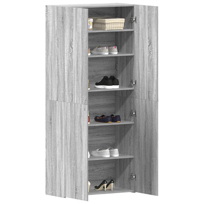 Mobile per scarpe Grigio 80 x 35.5 x 180 cm Legno multistrato
