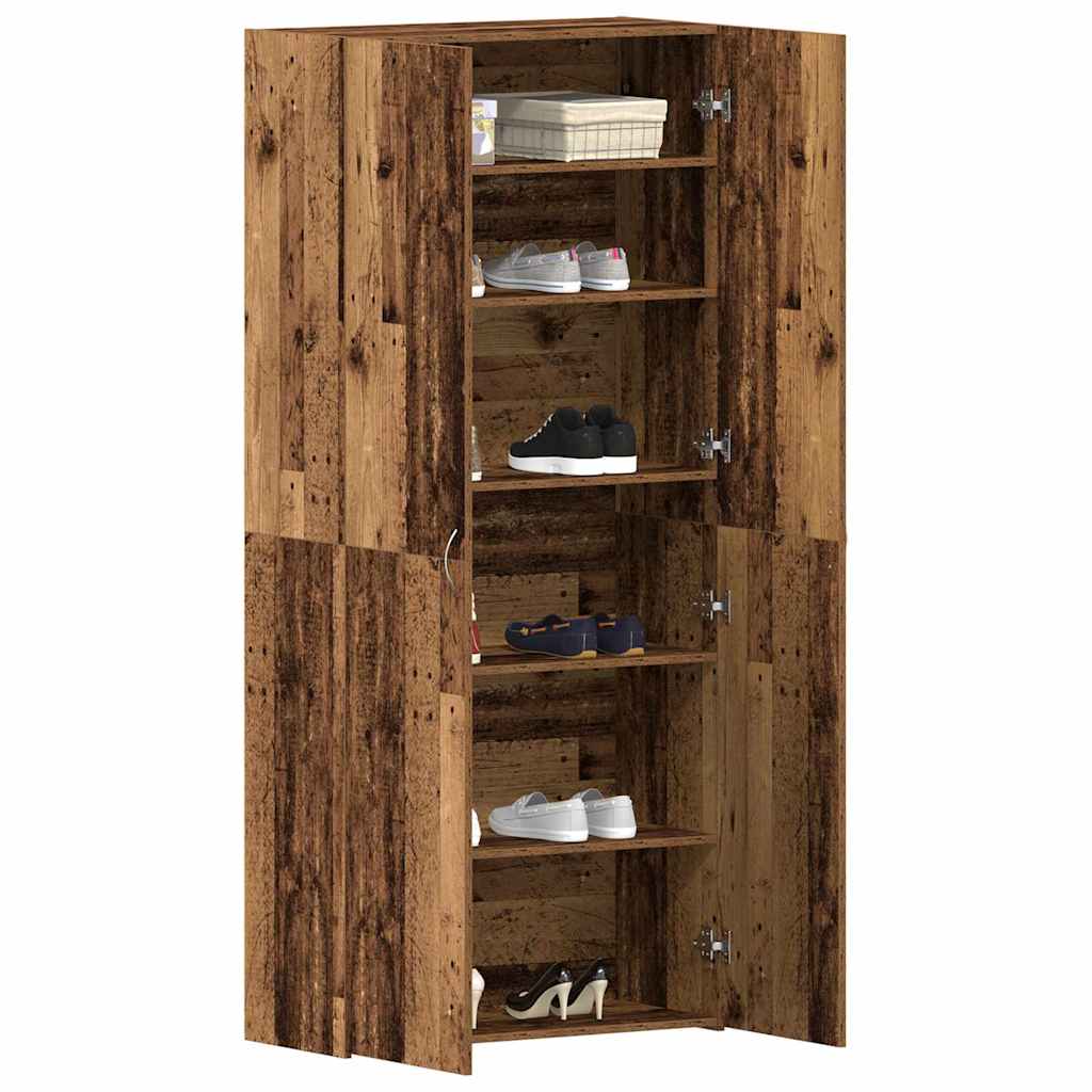 Mobile per scarpe Marrone 80 x 35.5 x 180 cm Legno multistrato