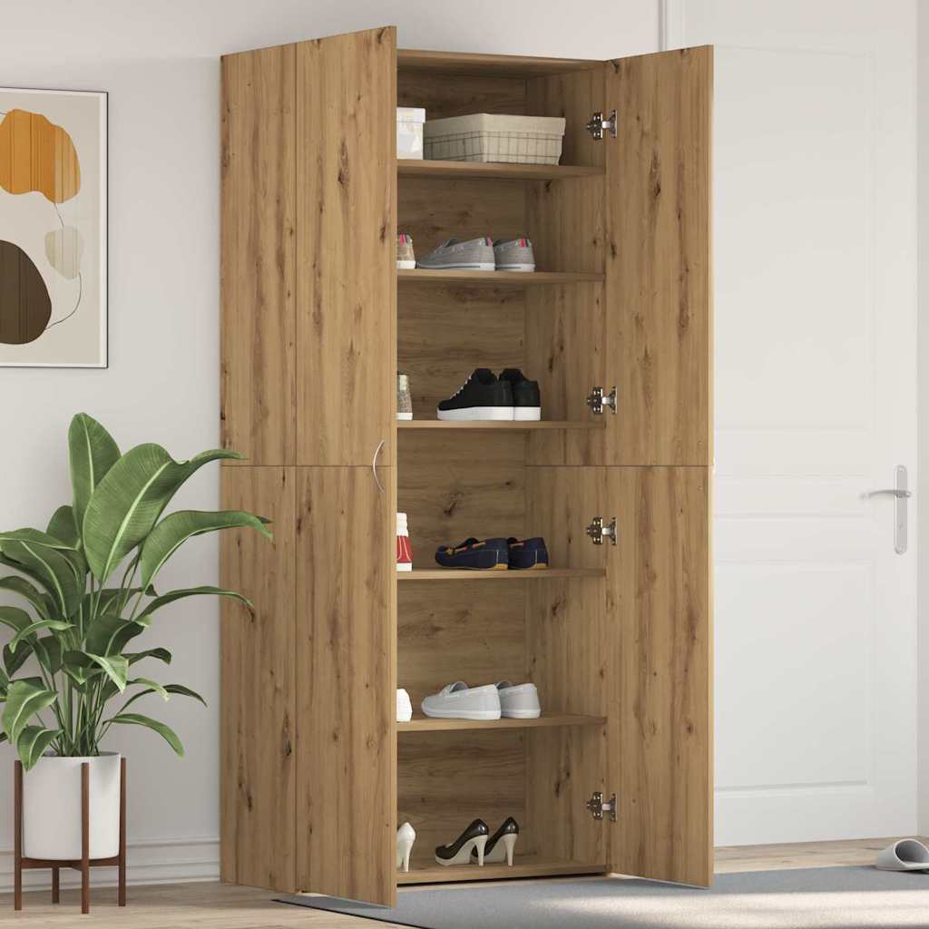 Mobile per scarpe Marrone 80 x 35.5 x 180 cm Legno multistrato