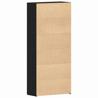 Mobile per scarpe Nero 80 x 35.5 x 180 cm Legno multistrato