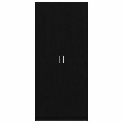 Guardaroba con porta Nero 80 x 51 x 180 cm Legno multistrato