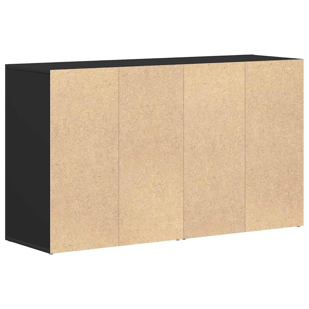 Credenza con cassetto Nero 120 x 36 x 69 cm Legno multistrato - homemem39