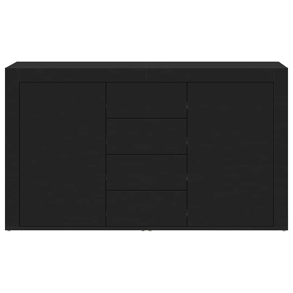 Credenza con cassetto Nero 120 x 36 x 69 cm Legno multistrato - homemem39