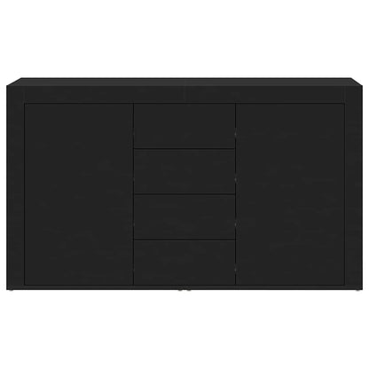 Credenza con cassetto Nero 120 x 36 x 69 cm Legno multistrato - homemem39