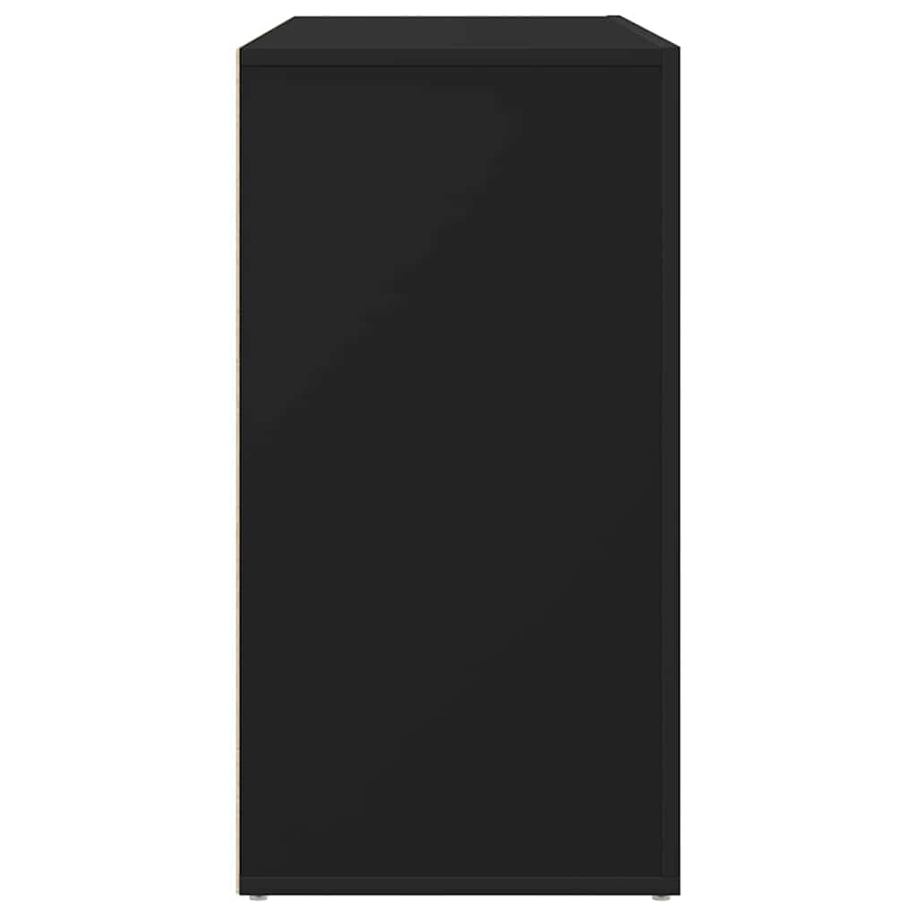 Credenza con cassetto Nero 120 x 36 x 69 cm Legno multistrato - homemem39