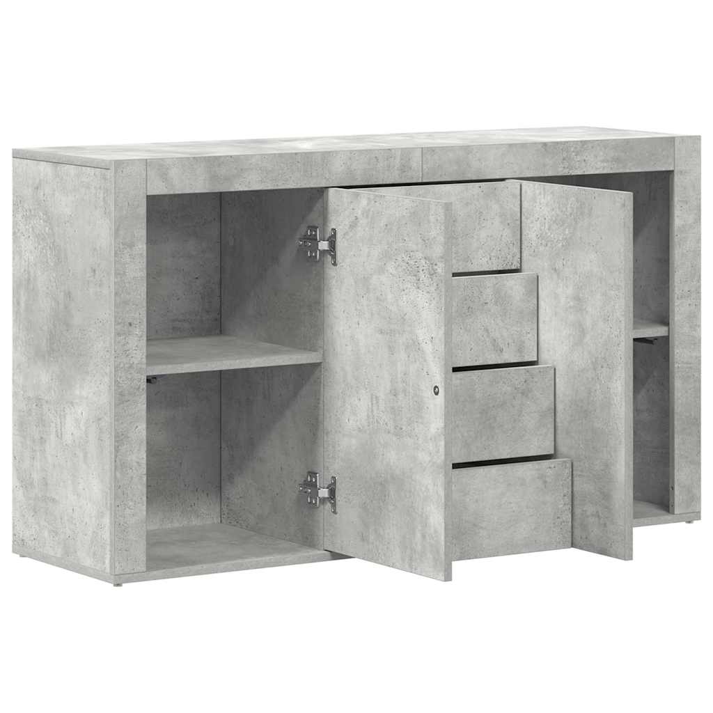 Credenza Grigio cemento 120 x 36 x 69 cm Legno multistrato - homemem39