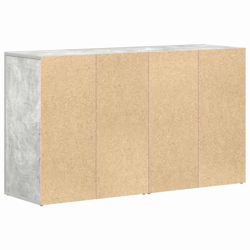 Credenza Grigio cemento 120 x 36 x 69 cm Legno multistrato - homemem39