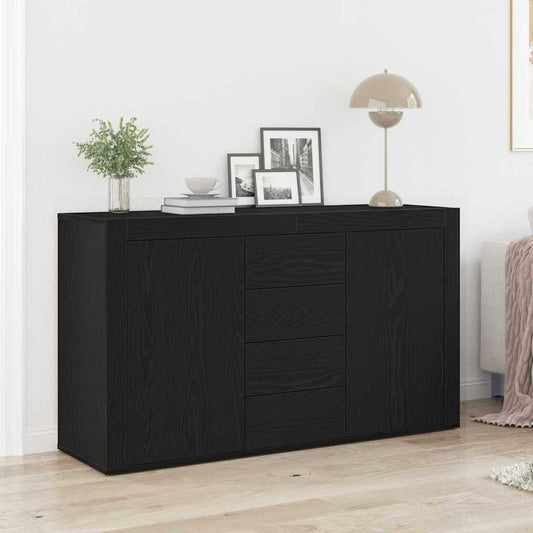 Credenza Rovere Nero 120 x 36 x 69 cm Legno multistrato