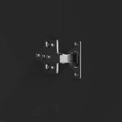 Mobile per scarpe Nero 80 x 39 x 180 cm Legno multistrato