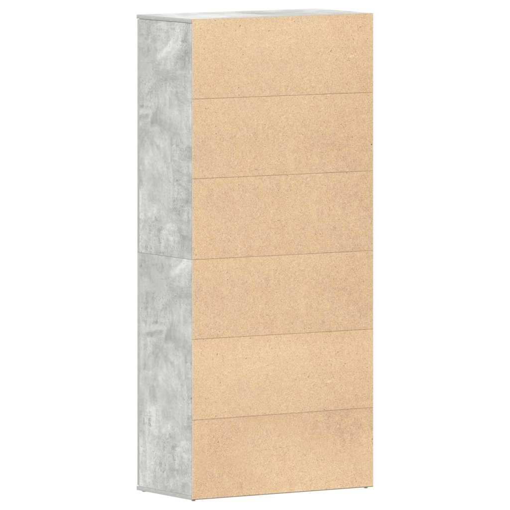 Mobile per scarpe Grigio 80 x 39 x 180 cm Legno multistrato