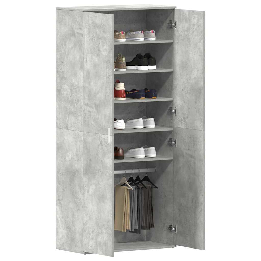 Mobile per scarpe Grigio 80 x 39 x 180 cm Legno multistrato