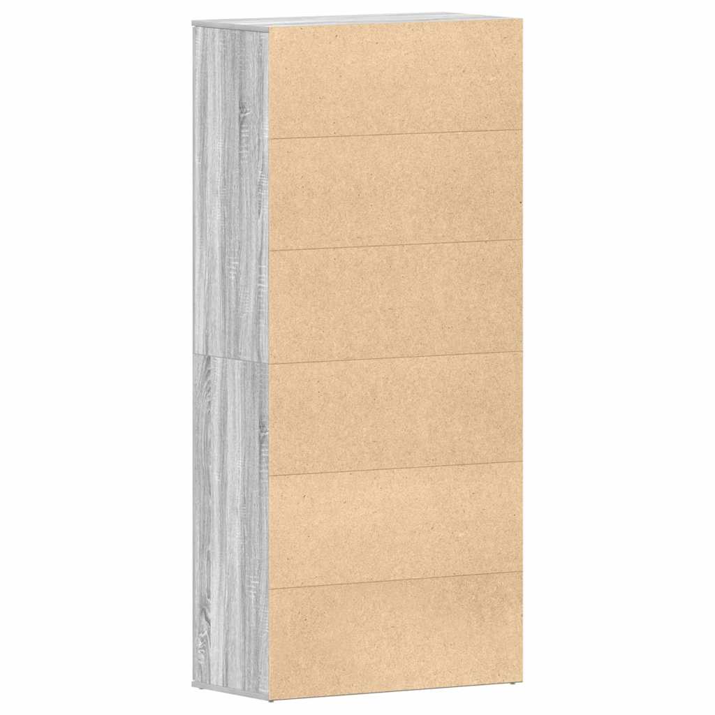 Mobile per scarpe Grigio 80 x 39 x 180 cm Legno multistrato