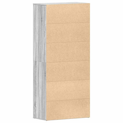 Mobile per scarpe Grigio 80 x 39 x 180 cm Legno multistrato