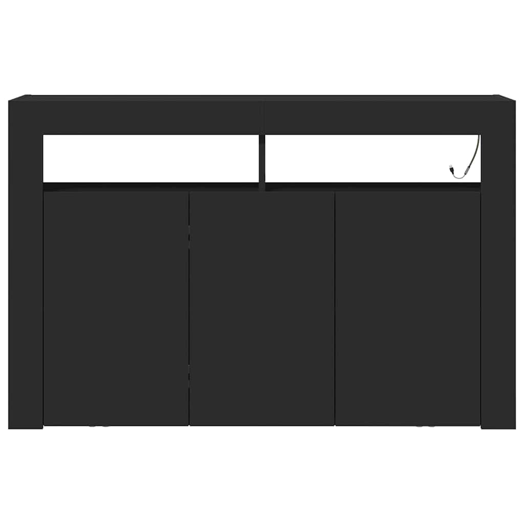 Credenza Nero 116 x 30 x 75 cm Legno multistrato - homemem39