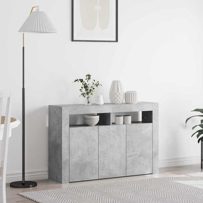 Credenza Grigio cemento 116 x 30 x 75 cm Legno multistrato - homemem39