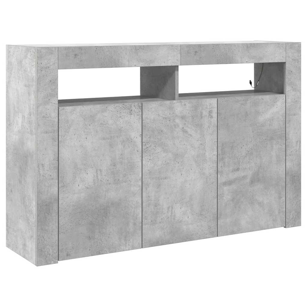 Credenza Grigio cemento 116 x 30 x 75 cm Legno multistrato - homemem39