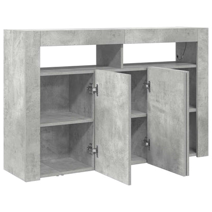 Credenza Grigio cemento 116 x 30 x 75 cm Legno multistrato