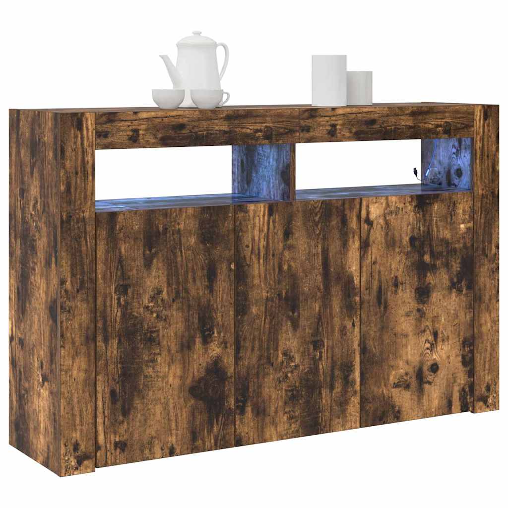 Credenza Rovere fumo 116 x 30 x 75 cm Legno multistrato - homemem39
