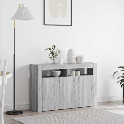 Credenza Grigio sonoma 116 x 30 x 75 cm Legno multistrato - homemem39