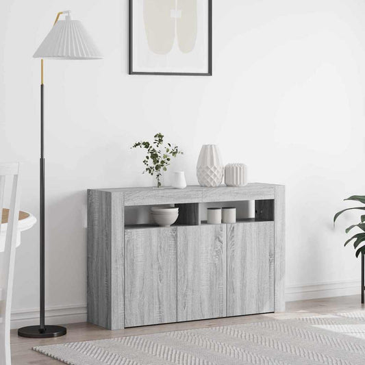 Credenza Grigio sonoma 116 x 30 x 75 cm Legno multistrato - homemem39