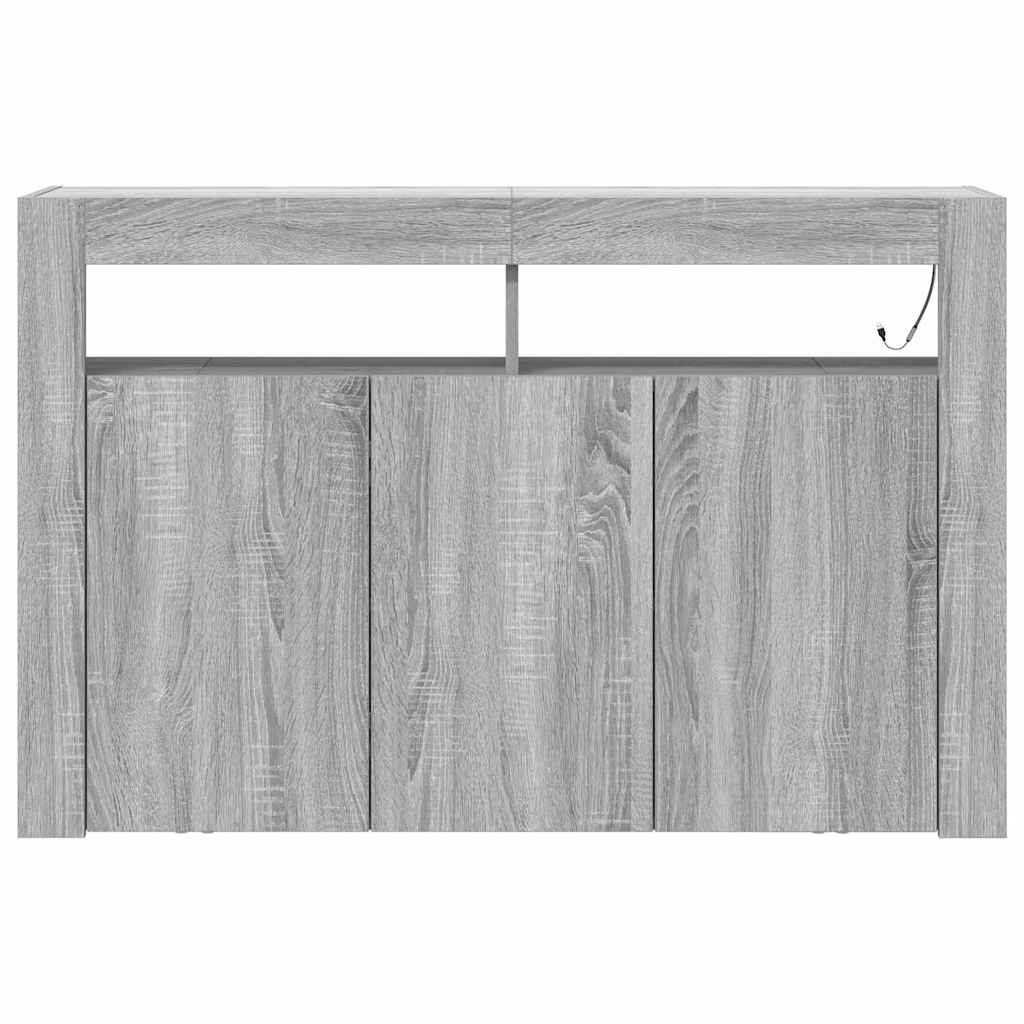 Credenza Grigio sonoma 116 x 30 x 75 cm Legno multistrato - homemem39