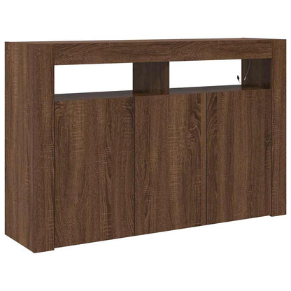 Credenza Rovere marrone 116 x 30 x 75 cm Legno multistrato - homemem39