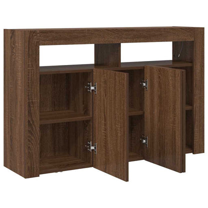 Credenza Rovere marrone 116 x 30 x 75 cm Legno multistrato - homemem39