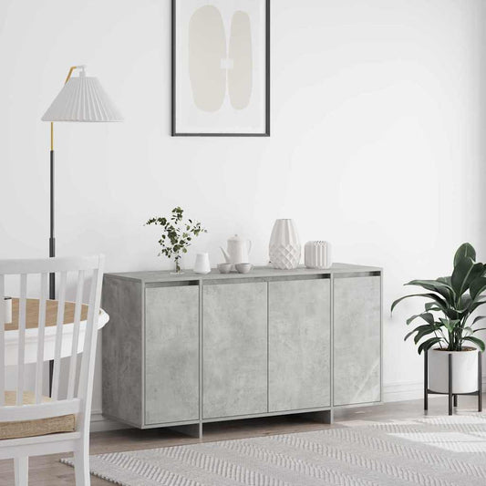 Credenza Grigio cemento 135 x 41 x 69 cm Legno multistrato - homemem39